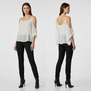 Jennifer Lopez White Gold Blouse XL